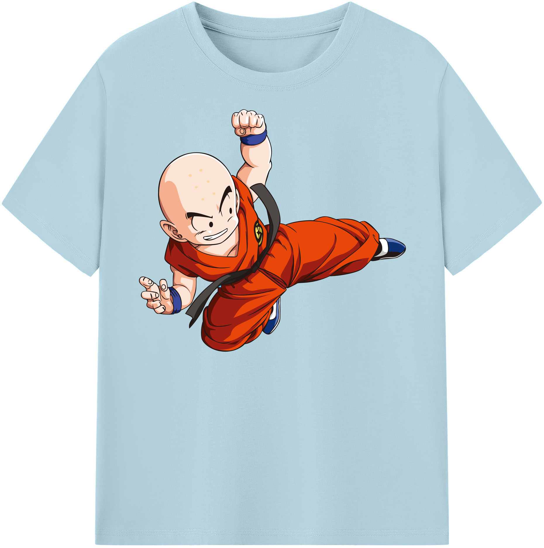 （画像用） ドラゴンボール クリリン DRAGON BALL krillin 綿100％半袖Tシャツ（フロントプリント）